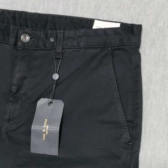 Rag & Bone Classic Chino Shorts Black Mens 34(35)  x 9" Stretch Fit 2 Slim NWT - Picture 9 of 16